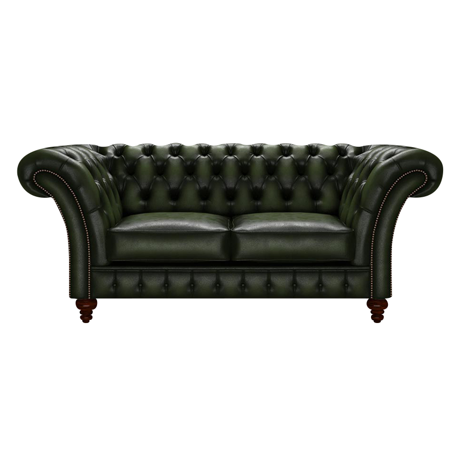Wordsworth 2 Sits Chesterfield Soffa Antique Green