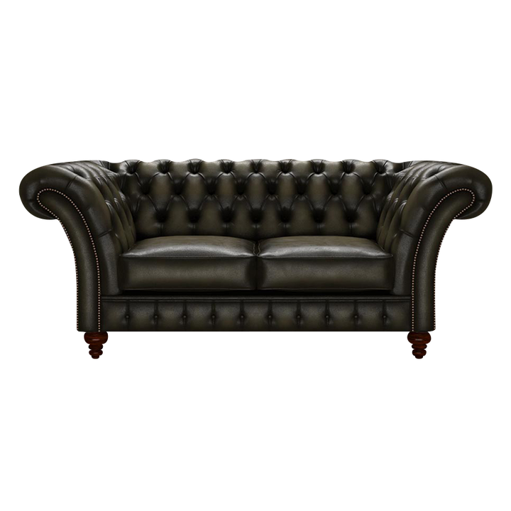 Wordsworth 2 Sits Chesterfield Soffa Antique Olive