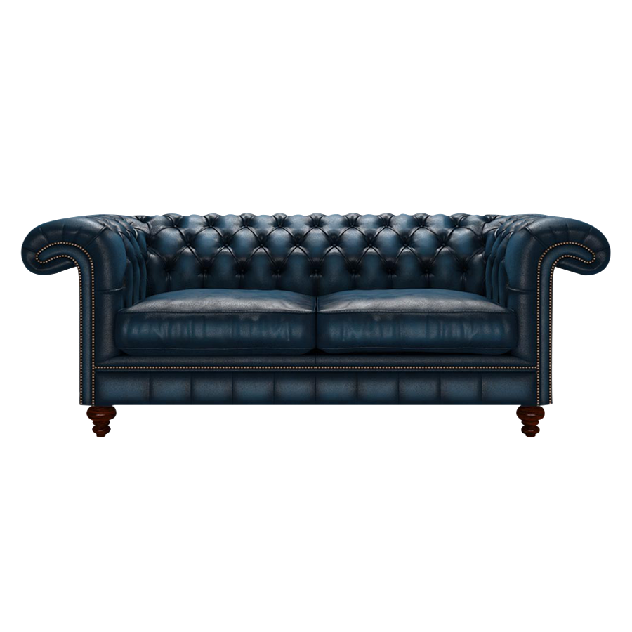 Allingham 3 Sits Chesterfield Soffa Antique Blue