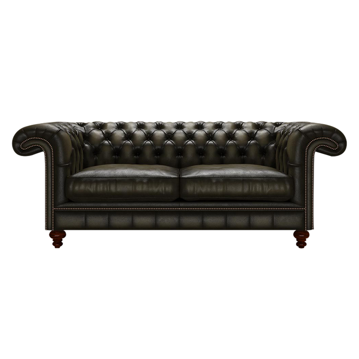 Allingham 3 Sits Chesterfield Soffa Antique Olive