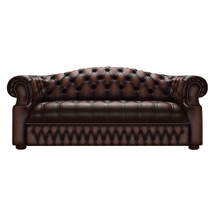 Blanchard 3 Sits Chesterfield Soffa Antique Brown