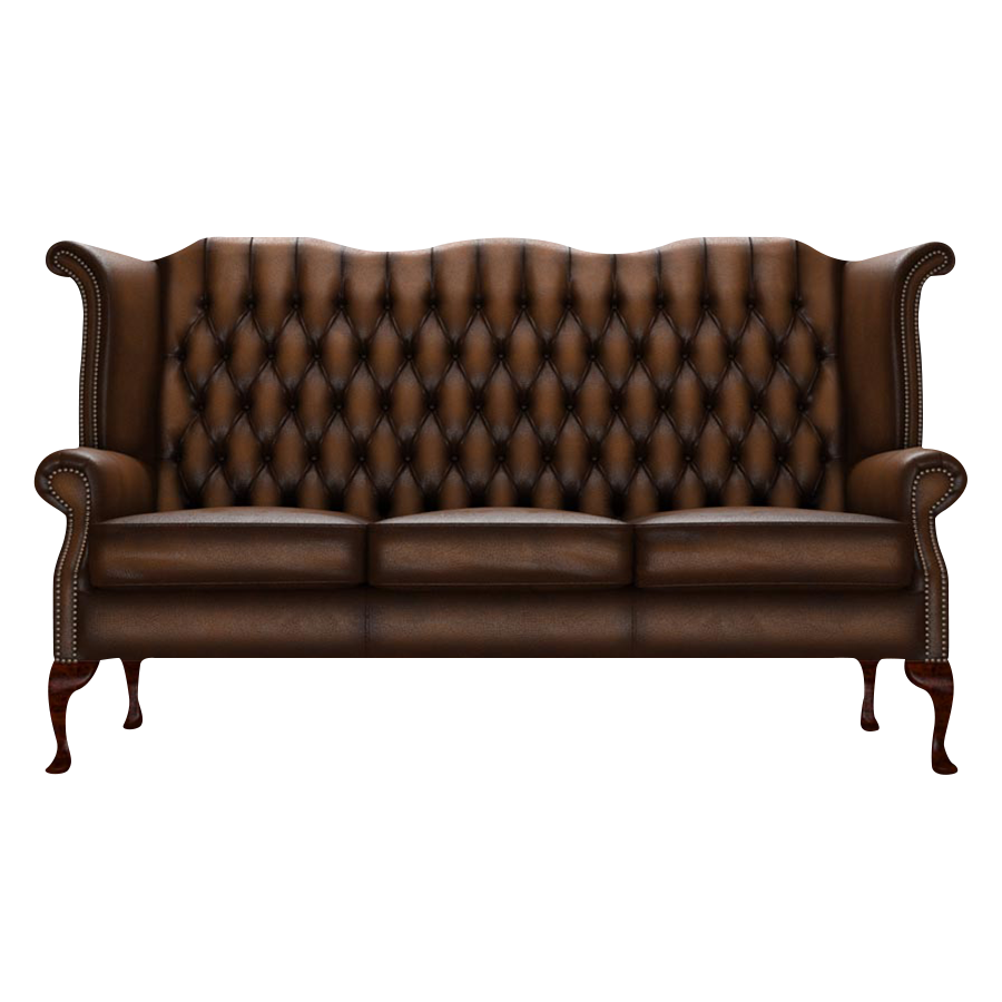 Byron 3 Sits Chesterfield Soffa Antique Autumn Tan