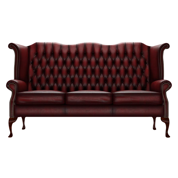 Byron 3 Sits Chesterfield Soffa Antique Red