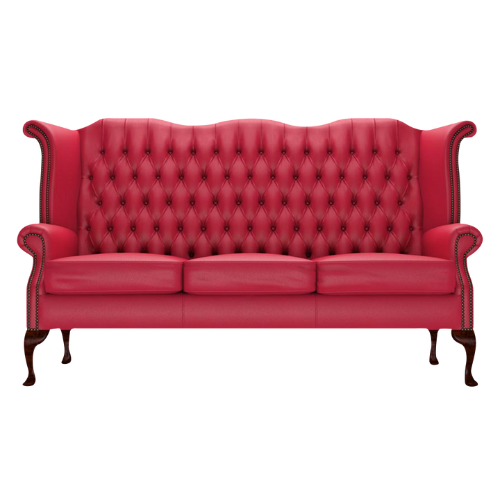 Byron 3 Sits Chesterfield Soffa Shelly Flame Red