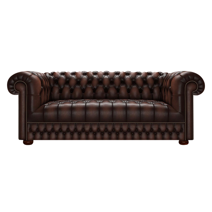 Cromwell 3 Sits Chesterfield Soffa Antique Brown
