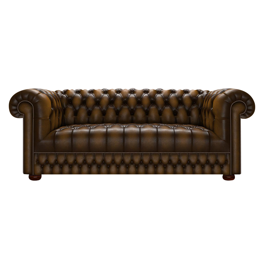 Cromwell 3 Sits Chesterfield Soffa Antique Gold