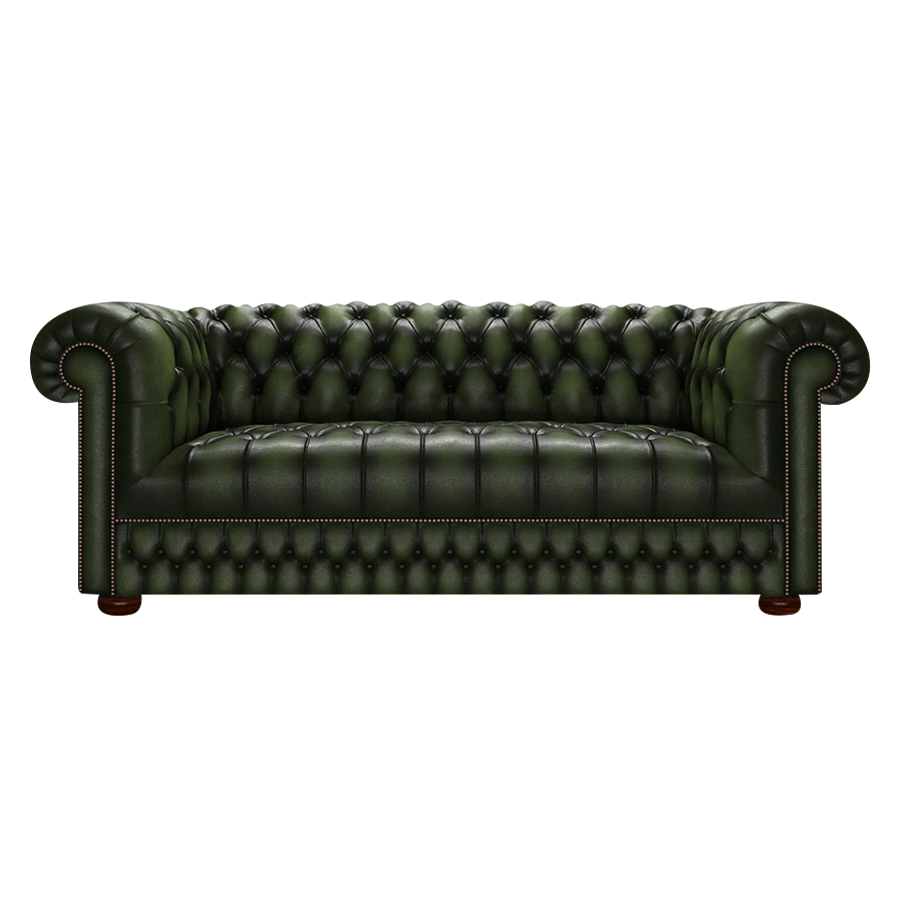 Cromwell 3 Sits Chesterfield Soffa Antique Green