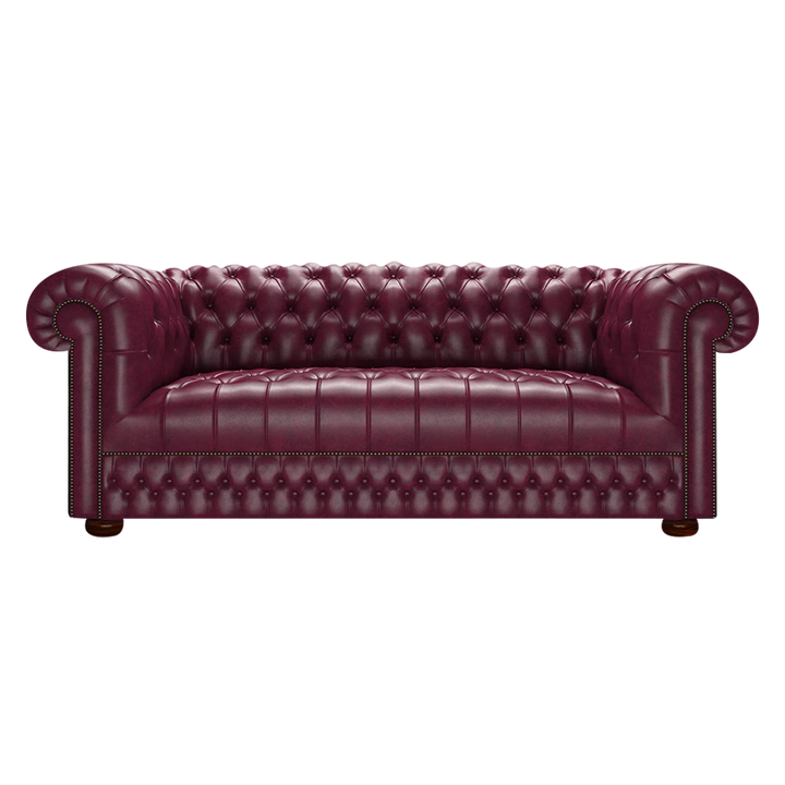 Cromwell 3 Sits Chesterfield Soffa Old English Burgundy