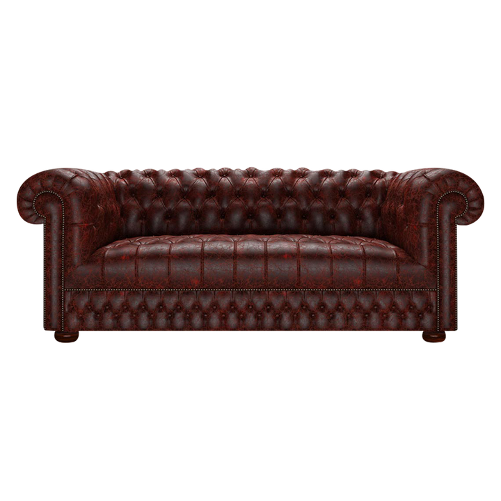 Cromwell 3 Sits Chesterfield Soffa Tudor Oxblood