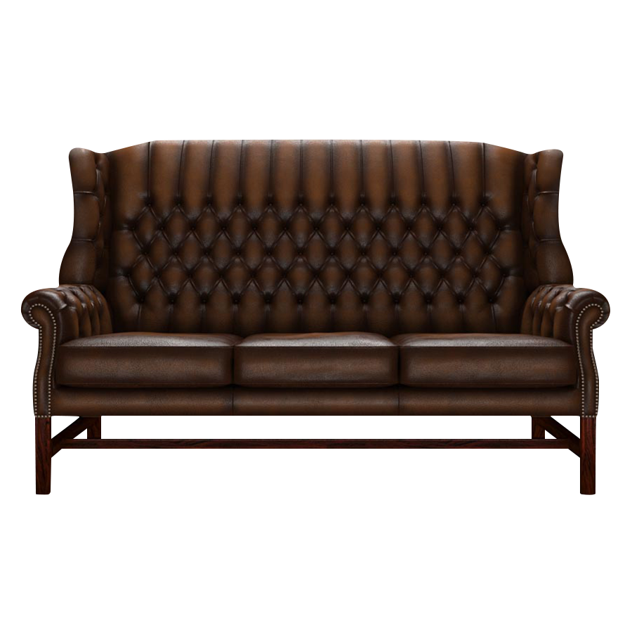 Darwin 3 Sits Chesterfield Soffa Antique Autumn Tan