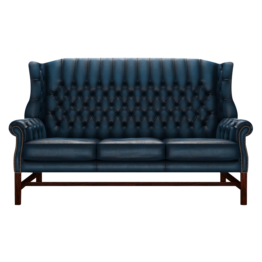 Darwin 3 Sits Chesterfield Soffa Antique Blue