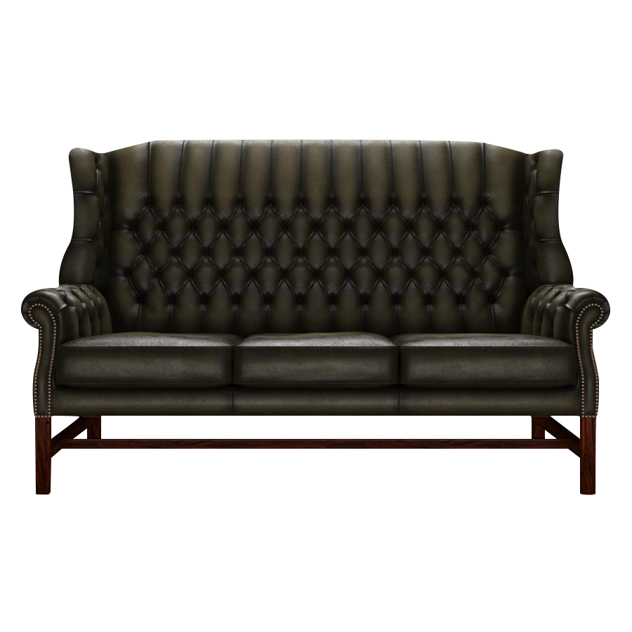 Darwin 3 Sits Chesterfield Soffa Antique Olive