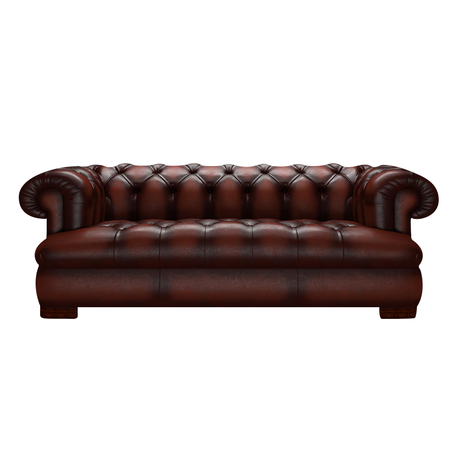 Drake 3 Sits Chesterfield Soffa Antique Chestnut