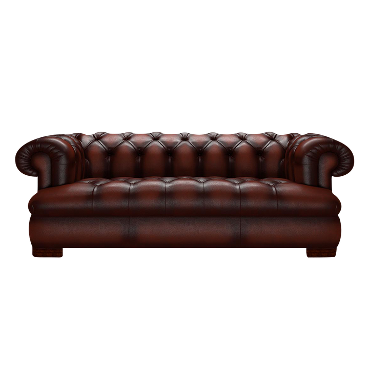 Drake 3 Sits Chesterfield Soffa Antique Chestnut