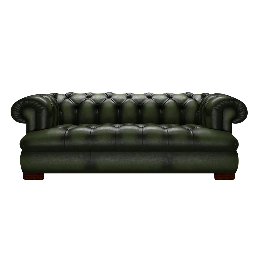 Drake 3 Sits Chesterfield Soffa Antique Green