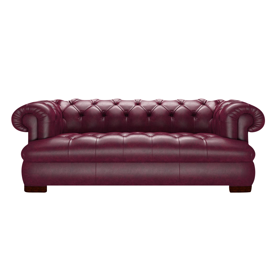 Drake 3 Sits Chesterfield Soffa Old English Burgundy