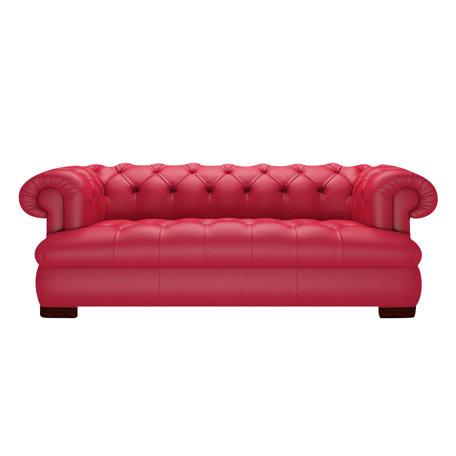 Drake 3 Sits Chesterfield Soffa Shelly Flame Red