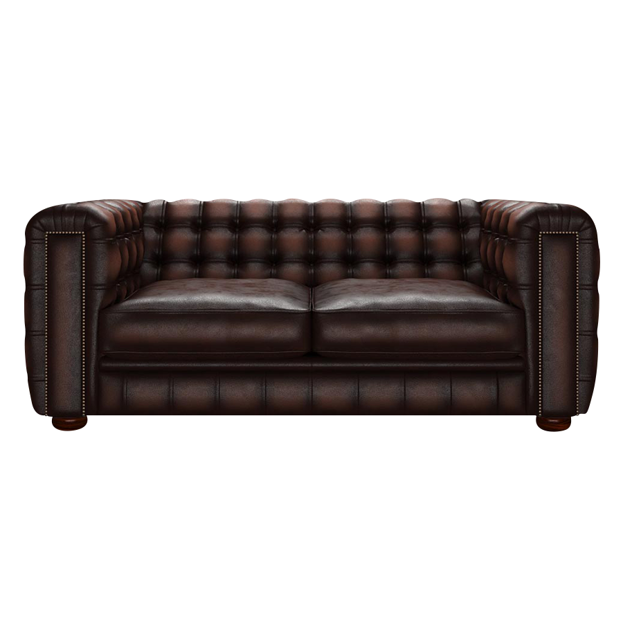 Kingsley 3 Sits Chesterfield Soffa Antique Brown