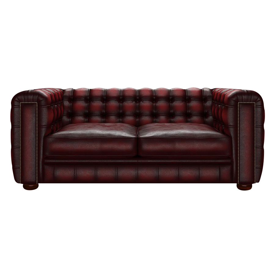 Kingsley 3 Sits Chesterfield Soffa Antique Red