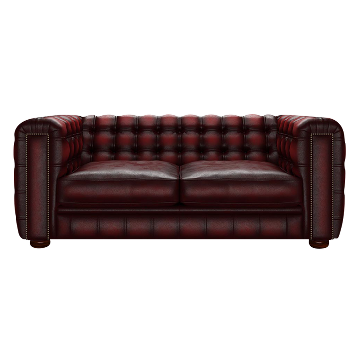 Kingsley 3 Sits Chesterfield Soffa Antique Red