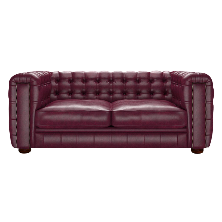 Kingsley 3 Sits Chesterfield Soffa Old English Burgundy