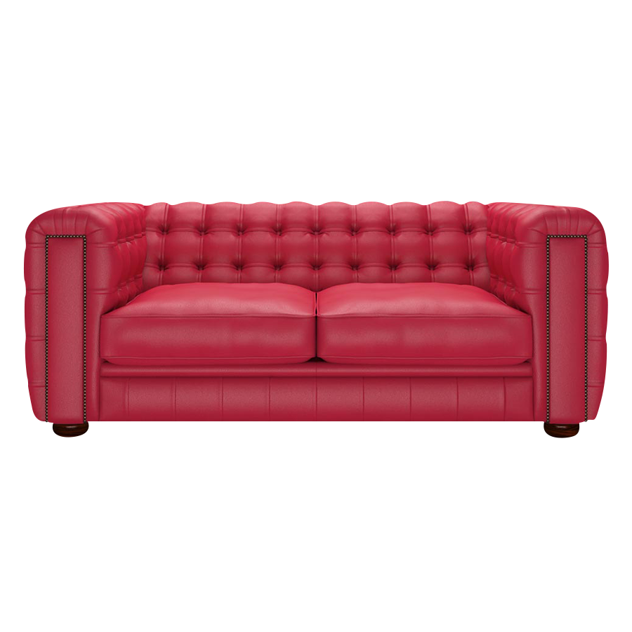 Kingsley 3 Sits Chesterfield Soffa Shelly Flame Red