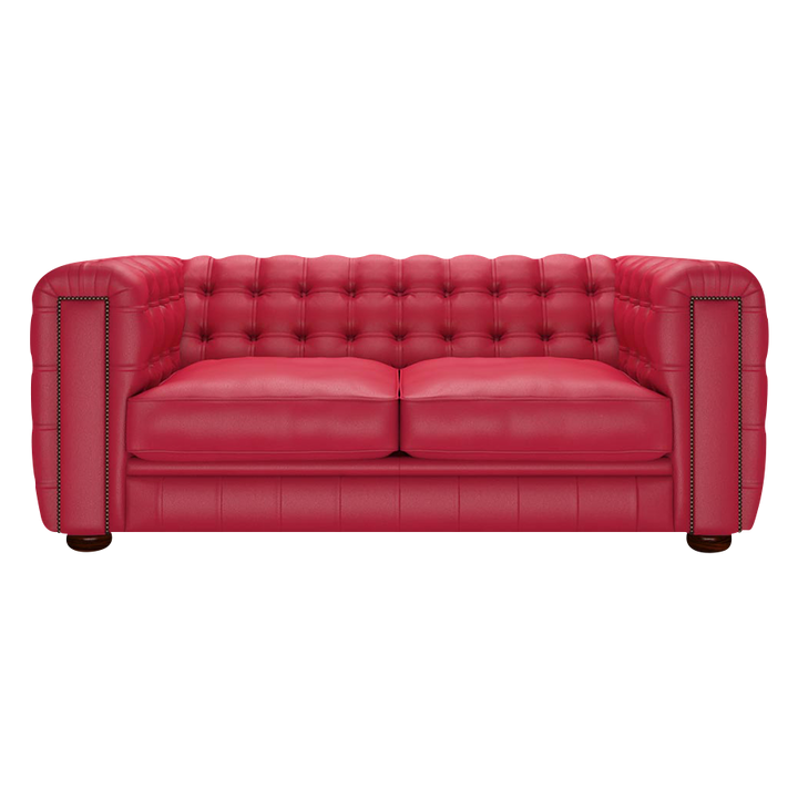 Kingsley 3 Sits Chesterfield Soffa Shelly Flame Red