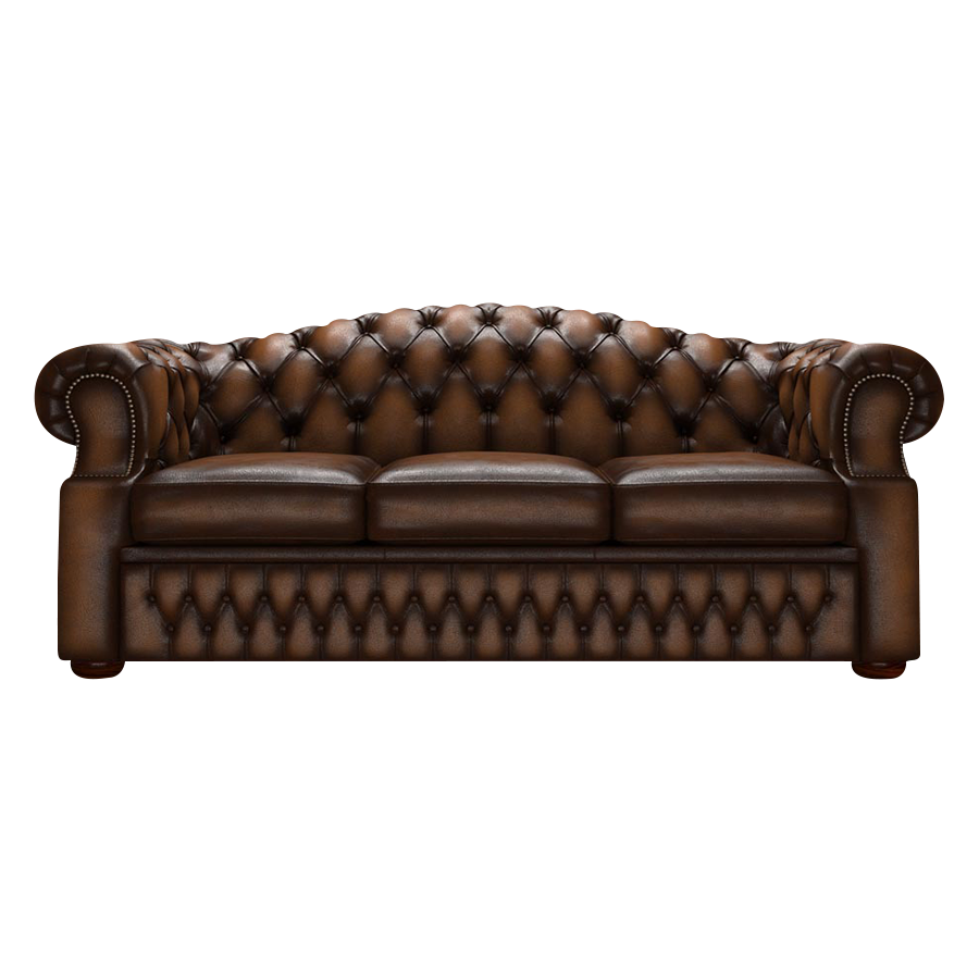 Lawrence 3 Sits Chesterfield Soffa Antique Autumn Tan