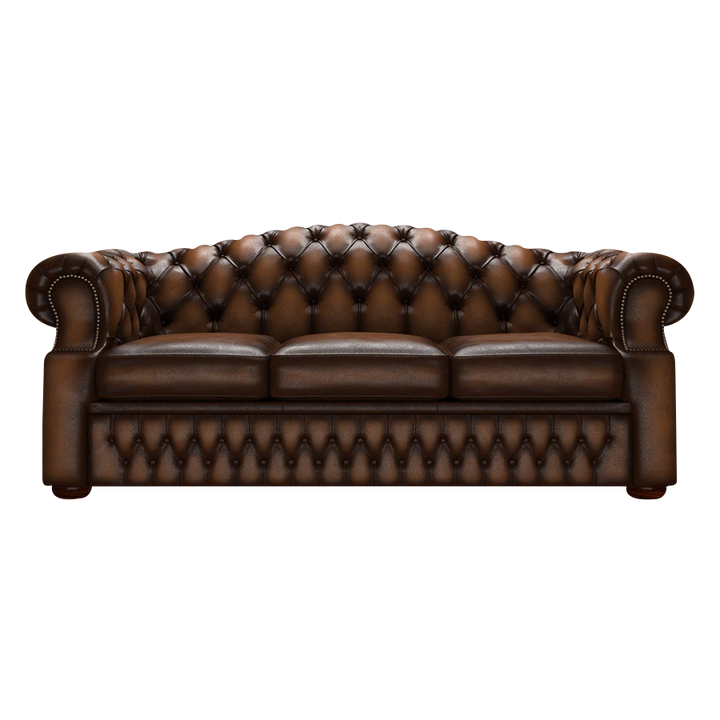 Lawrence 3 Sits Chesterfield Soffa Antique Autumn Tan