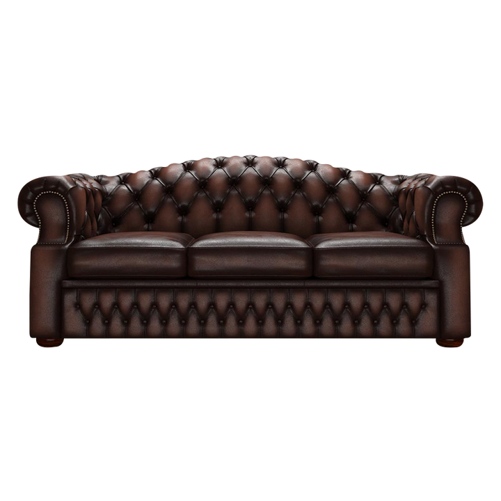Lawrence 3 Sits Chesterfield Soffa Antique Brown