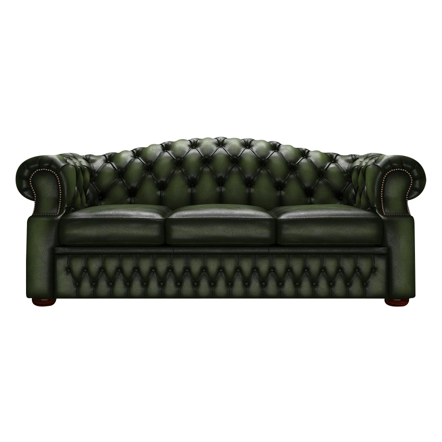Lawrence 3 Sits Chesterfield Soffa Antique Green