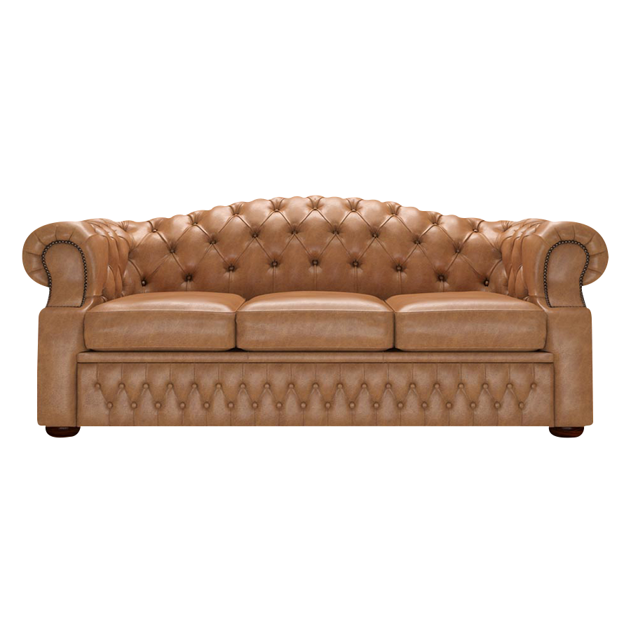 Lawrence 3 Sits Chesterfield Soffa Old English Tan