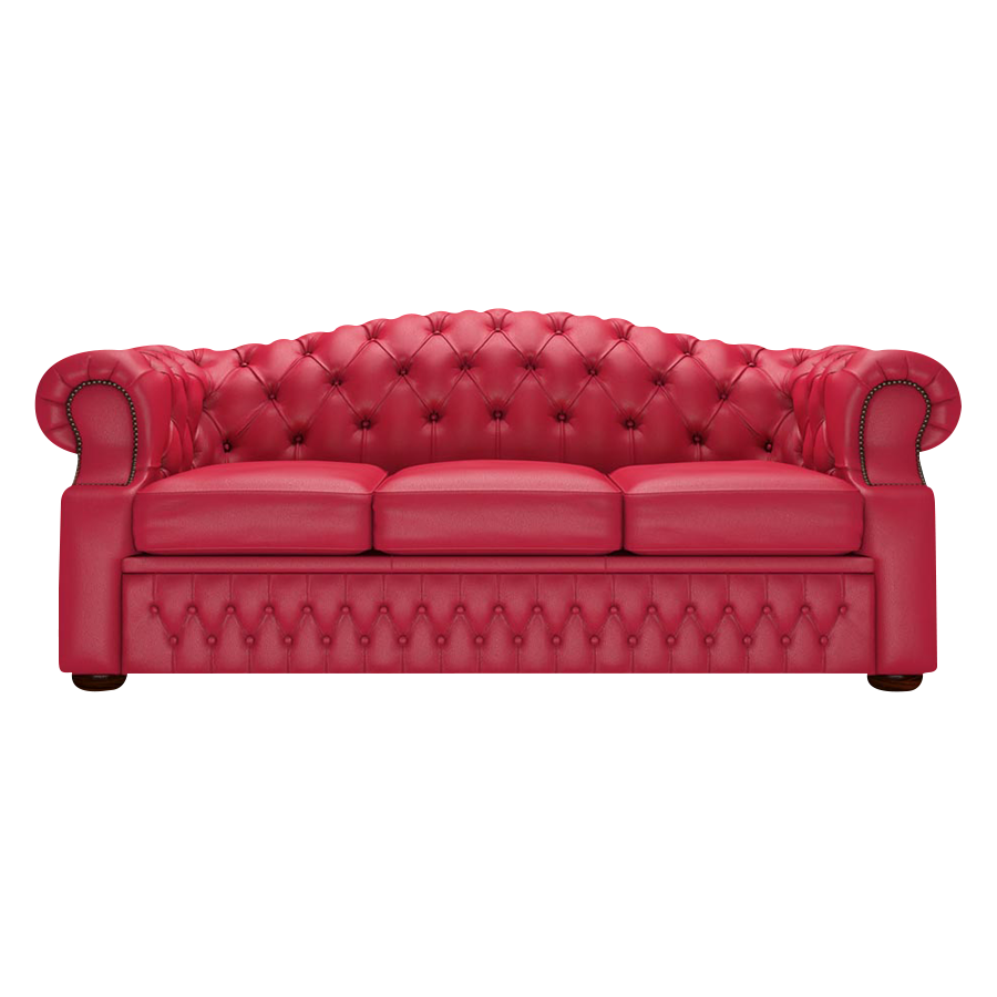 Lawrence 3 Sits Chesterfield Soffa Shelly Flame Red