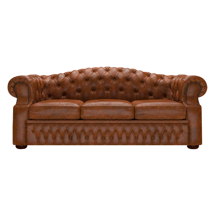 Lawrence 3 Sits Chesterfield Soffa Tudor Chestnut