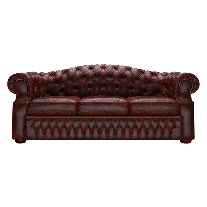 Lawrence 3 Sits Chesterfield Soffa Tudor Oxblood