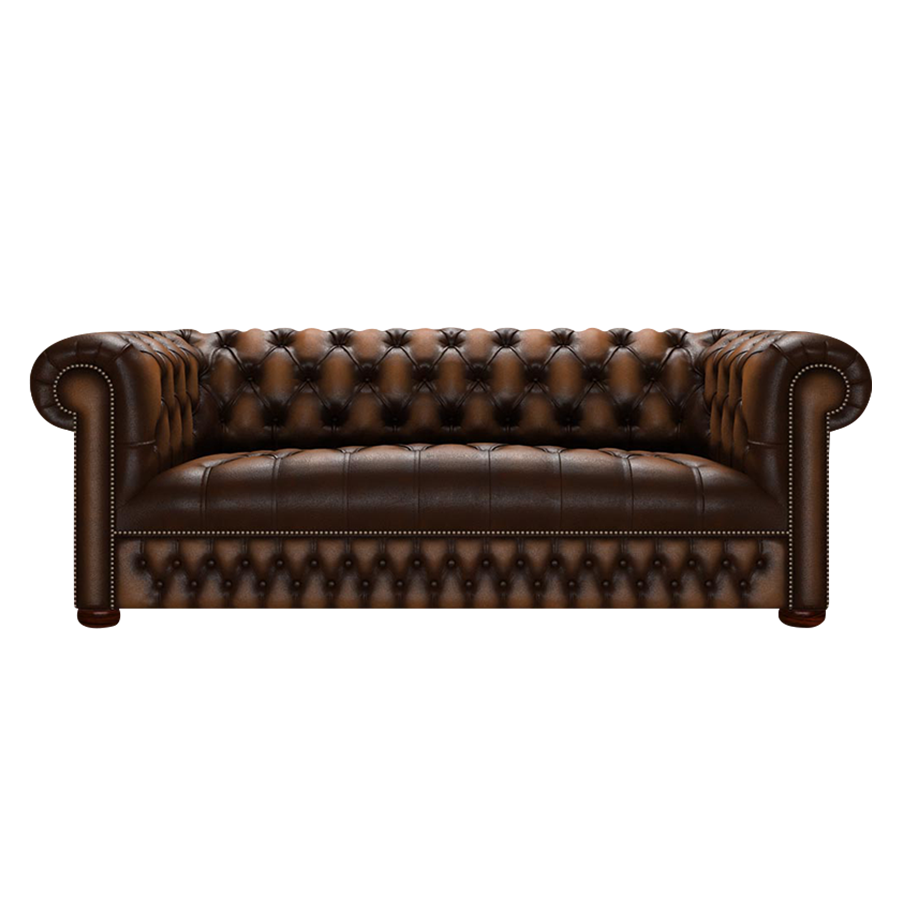 Linwood 3 Sits Chesterfield Soffa Antique Autumn Tan