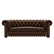 Linwood 3 Sits Chesterfield Soffa Antique Autumn Tan