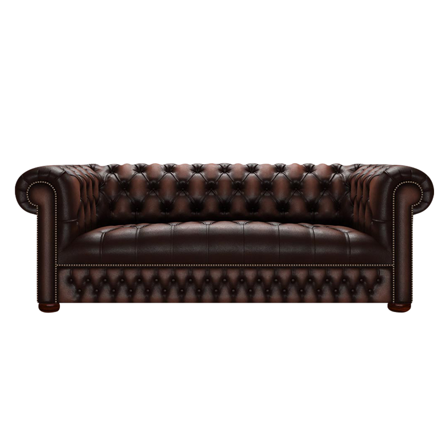 Linwood 3 Sits Chesterfield Soffa Antique Brown