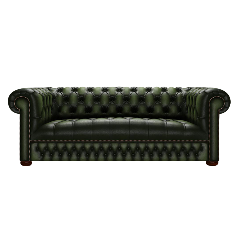 Linwood 3 Sits Chesterfield Soffa Antique Green