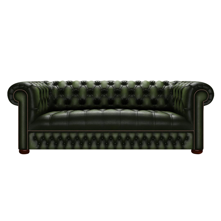 Linwood 3 Sits Chesterfield Soffa Antique Green