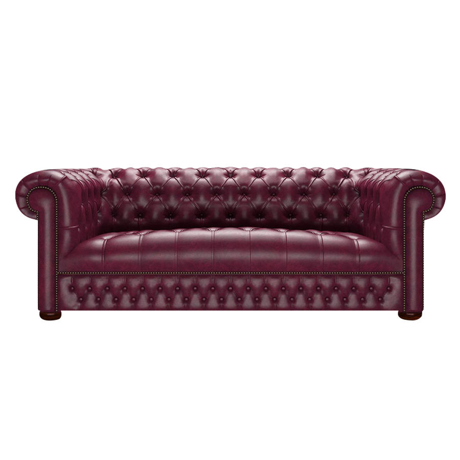 Linwood 3 Sits Chesterfield Soffa Old English Burgundy