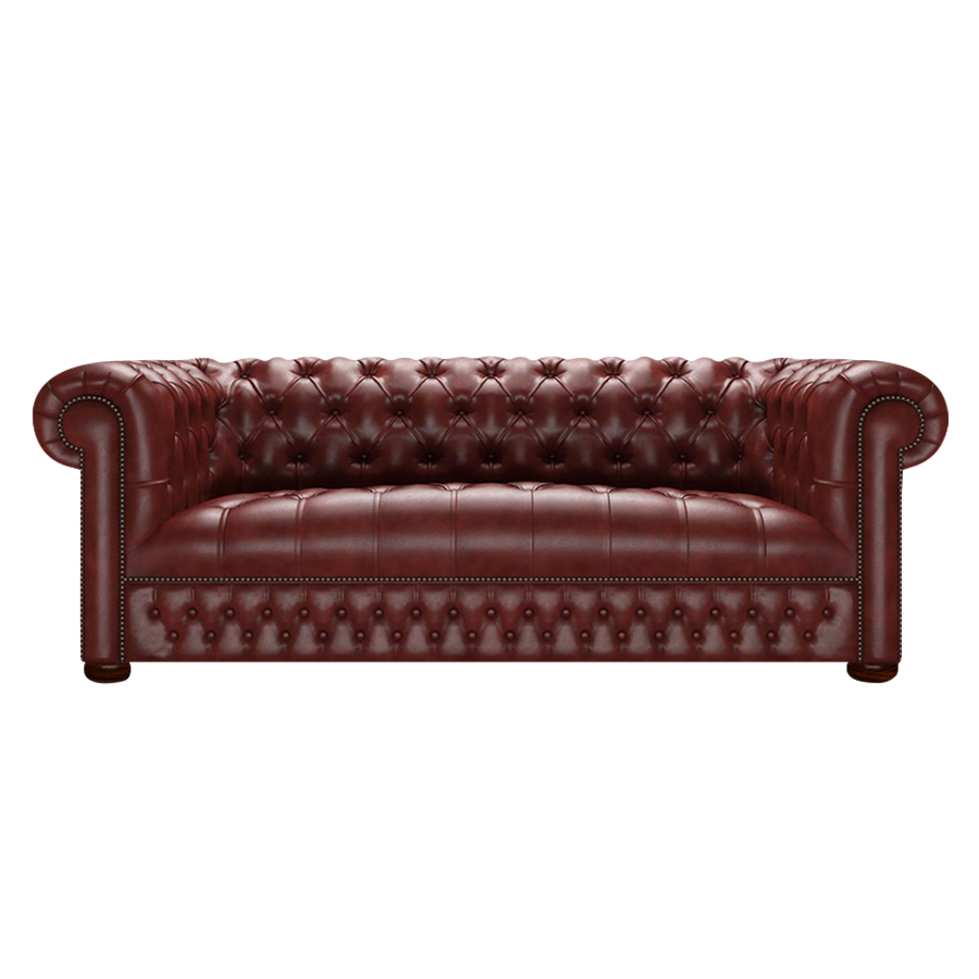 Linwood 3 Sits Chesterfield Soffa Old English Chestnut