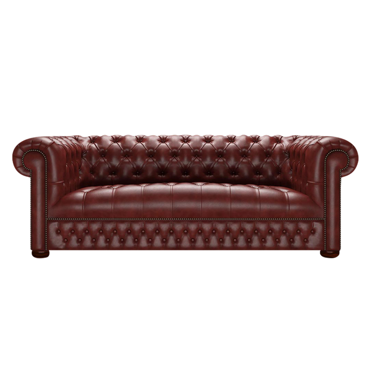Linwood 3 Sits Chesterfield Soffa Old English Chestnut