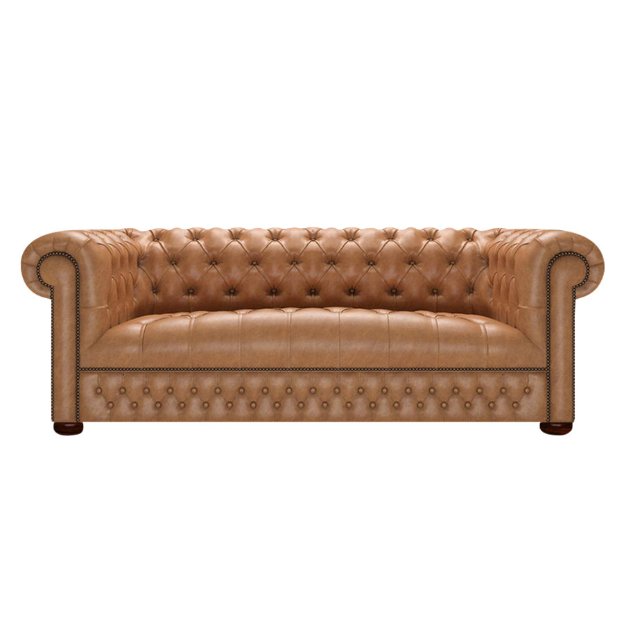 Linwood 3 Sits Chesterfield Soffa Old English Tan
