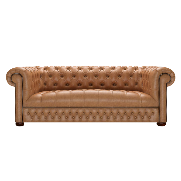 Linwood 3 Sits Chesterfield Soffa Old English Tan