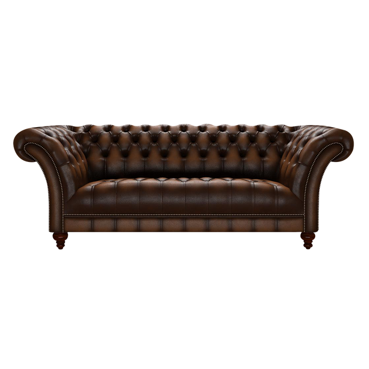 Montgomery 3 Sits Chesterfield Soffa Antique Autumn Tan