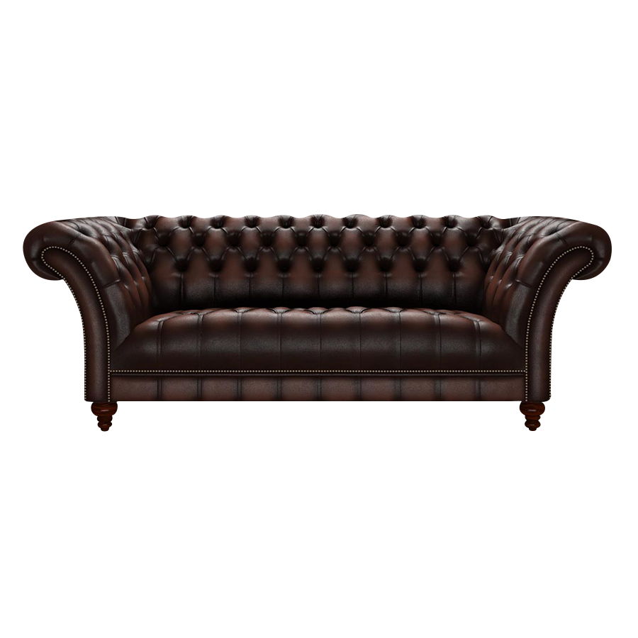Montgomery 3 Sits Chesterfield Soffa Antique Brown