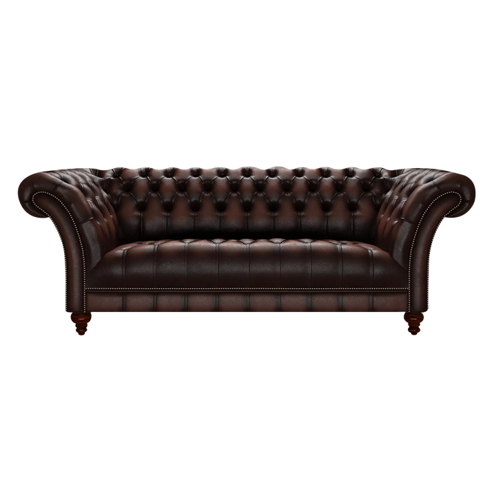 Montgomery 3 Sits Chesterfield Soffa Antique Brown