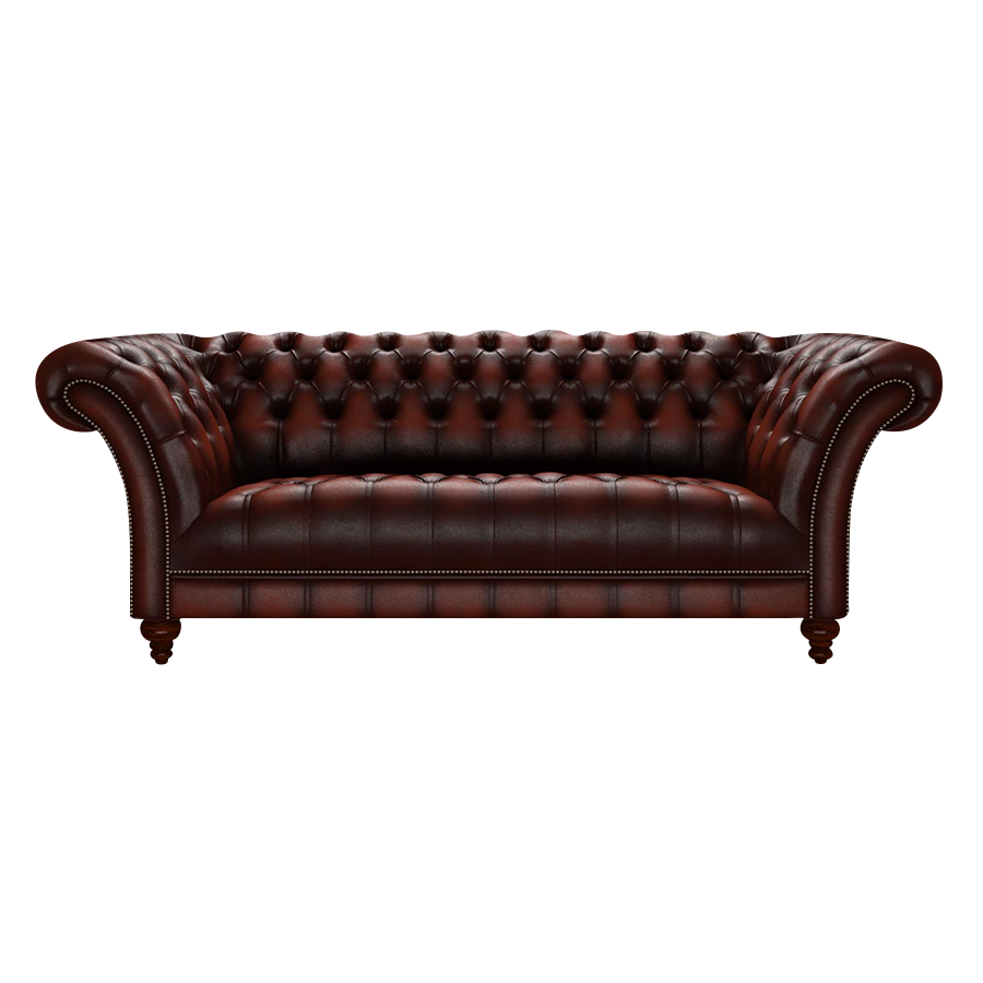 Montgomery 3 Sits Chesterfield Soffa Antique Chestnut