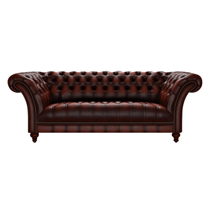 Montgomery 3 Sits Chesterfield Soffa Antique Chestnut
